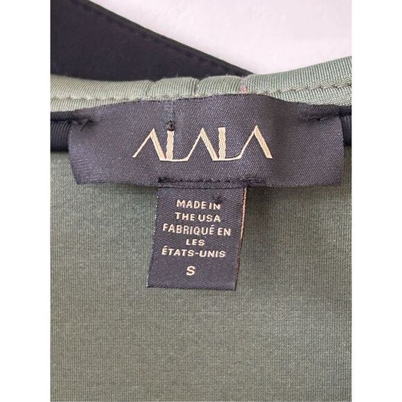 Alala Bond Scuba Hooded Vest Full Zip Black Green Size Small - Picture 9 of 11